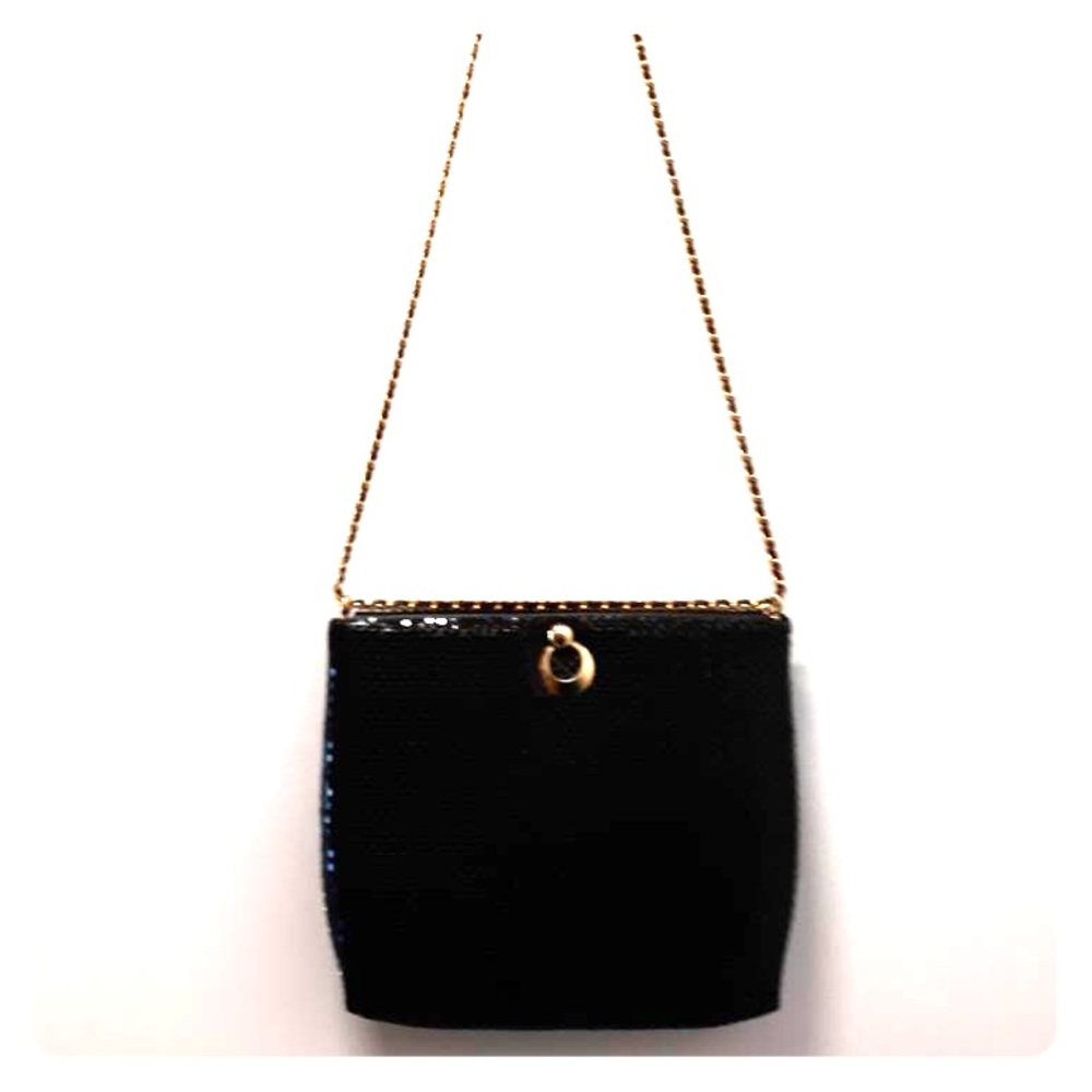 Whiting and Davis Black Purse